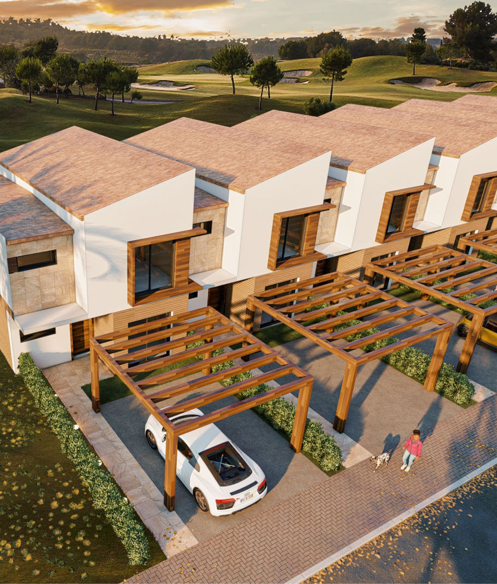 Larimar_TownhousesExteriorRender_AerialParking